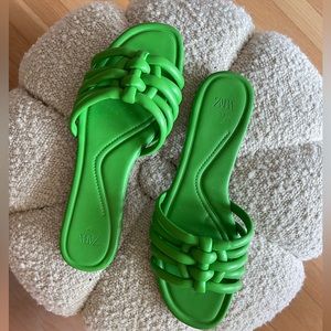 Zara Kelly green sandals